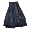 Lolita Korean Version Slim Skirt Women's Fake Pocket Design Irregular Large Swing Skirt Mid-length A-line Skirt