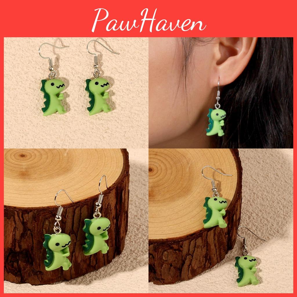 Shape Animal Dinosaur Earrings With Handcrafted Art For Women Jewelry Casual