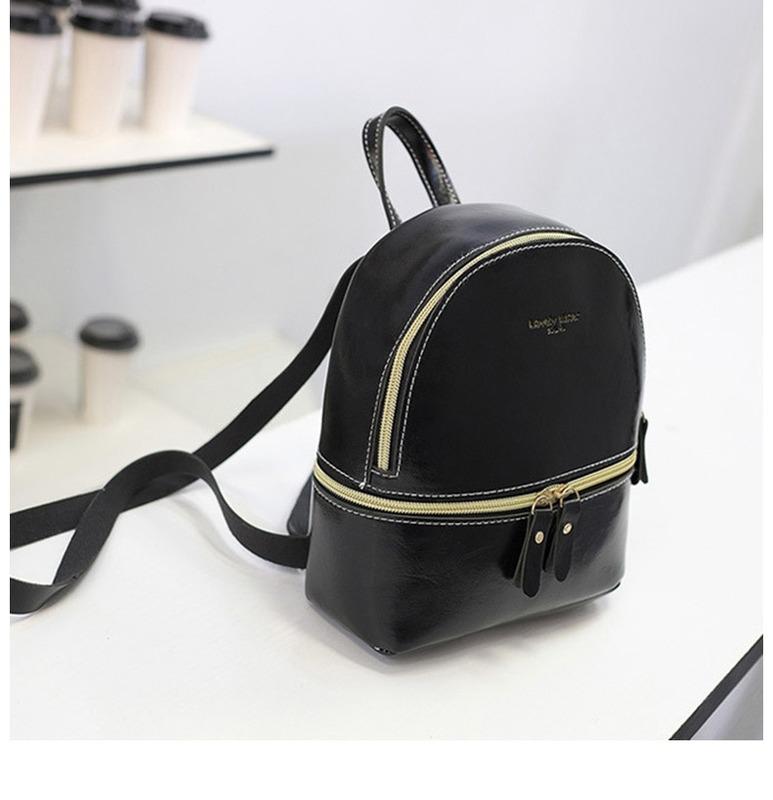 Style Women's Backpack Casual Student Mini Leather Solid Backpack Schoolbag Girls Gift Shoulder Bag