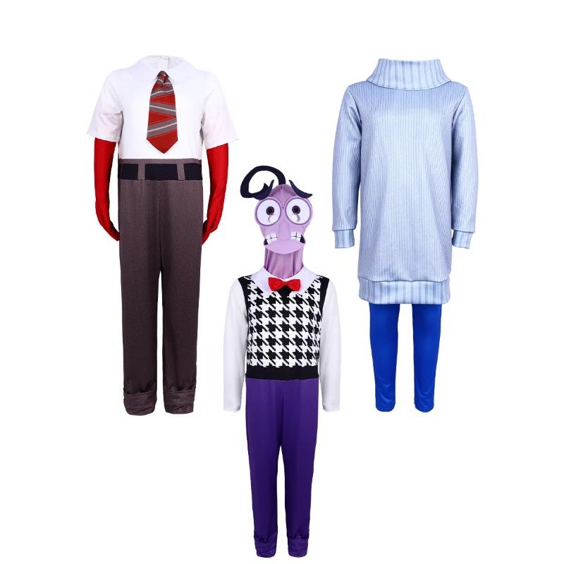 Inside Out 2 Cosplay Costume Anger Fear Sadness Anxiety Kids Halloween Party Dress Up for Boys Girls Carnival