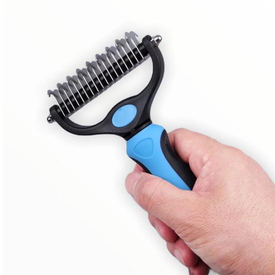 Pet Detangling Rake with Rake Cat Dematting Comb Double-Sided Undercoat Brush Deshedding Brush