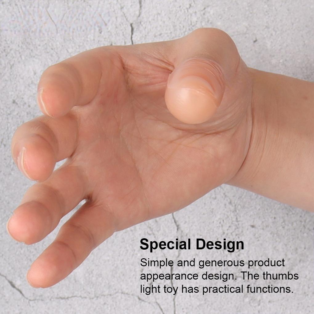 2 Pieces Thumbs LED Light Up Toy Fantastic Luminous Gifts Trick Props Novelty Glowing Toys Adult Children Teenager