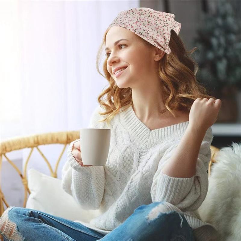 Sciarpa per capelli con stampa estiva Scrunchies Bandane triangolari vintage Fascia per capelli Fasce elastiche per capelli Accessori per capelli avvolgenti