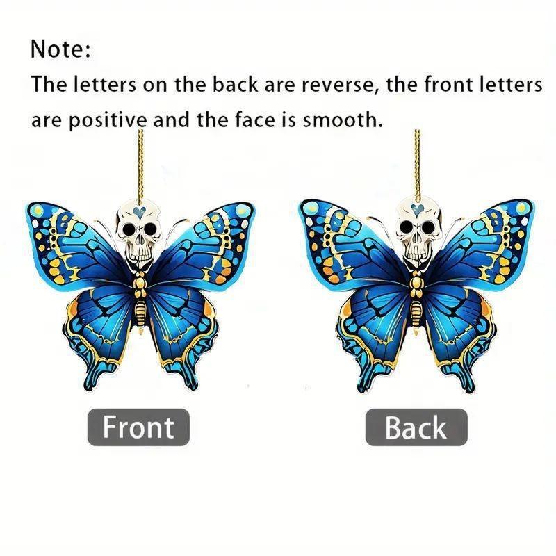 

Ужас Хэллоуин Череп Бабочка Узор Акриловая Подвеска Для Декора Праздник GoldRope