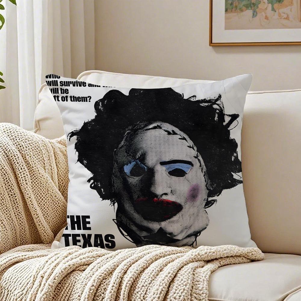 Movie Horror The TTexas Chain Saw MMassacre Cushion Cover Pillowcase Antidustmite Living Room Sofa Decor Cushion Room