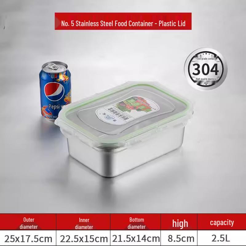 Extra Large 304 Stainless Steel Airtight Food Storage Container