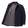 Men's Cotton Lapel Jacket: Autumn/Winter Mid-aged Business Casual Padded Black Coat