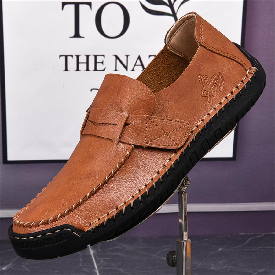 Big Size 38-48 Mens Loafers Animal Patterns Casual Shoes Comfortable Convenient Walking Shoes Business Leather Shoes