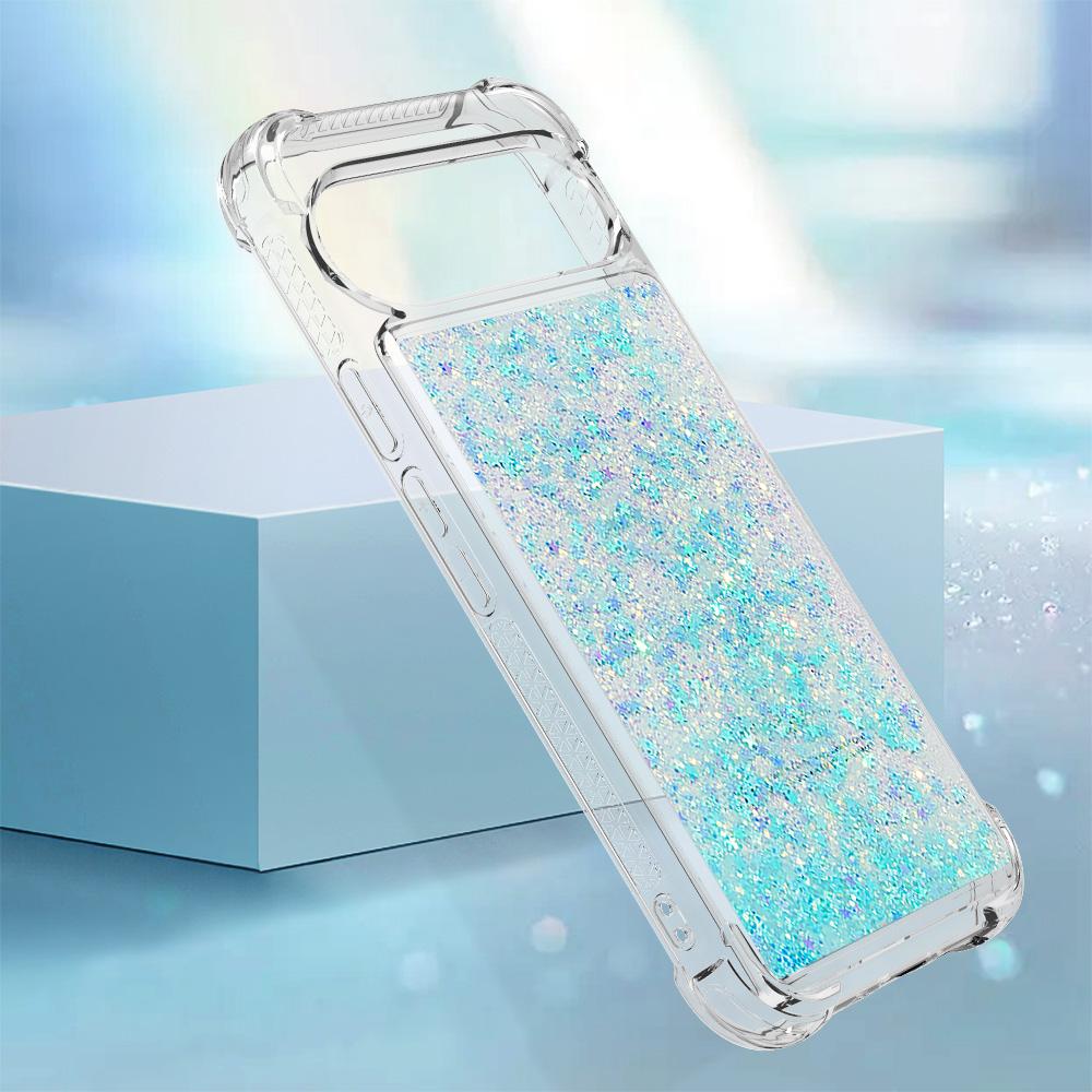 Bling Glitter Clear Liquid Quicksand Phone Case for Google Pixel 10 Pro XL 9 8 Pro 10A 9A 8A 7A Airbag Anti-drop Shockproof Protect Cover Funda