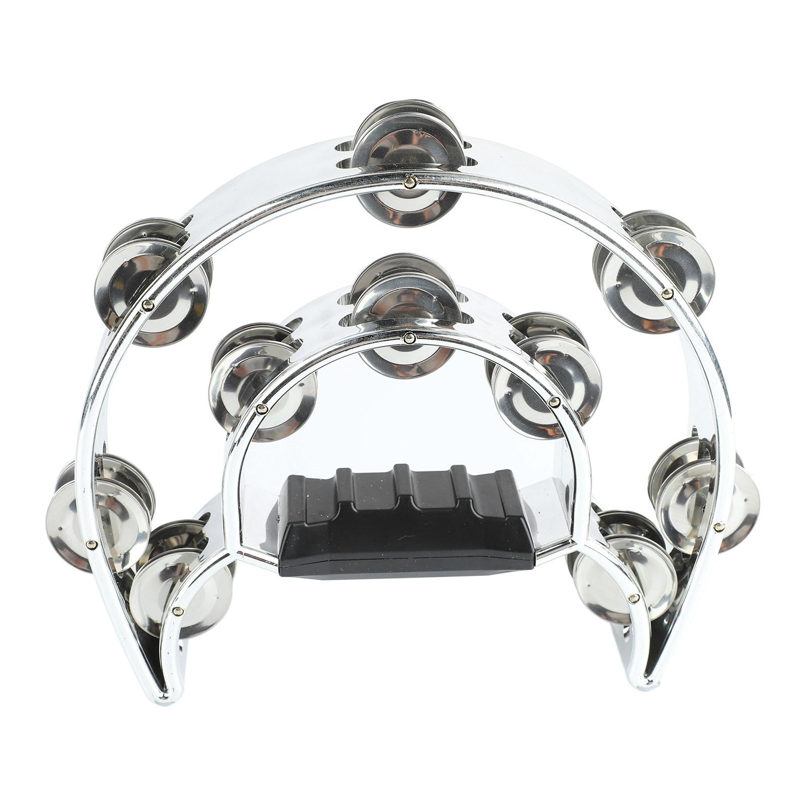 

Tambourine Double Row 22cm Percussion Jingles Hand Instrument for Party Performance
