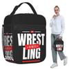 Pro Wrestling Vibes Isolierte Lunchtasche für Damen Büro-Kühler Thermische Lebensmittelbox Tragetasche Auslaufsichere Lunchboxen Behälter