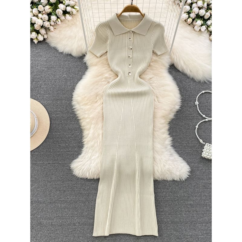 Polo Summer New Arrival Elegance Retro Dress Short Sleeve