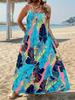 Cross-Border Floral Spaghetti Strap Dress - European & American Beach Holiday Style