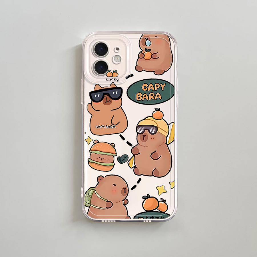 

Funny Capybara Cute Phone case for Moto G22 2022 G32 G52 2022 G72 G71 G73 Edge 40 5G Silicone Transparent Clear Soft case Moto G71