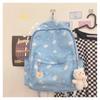 Bear Cartoon Print Backpack Versatile Soft Girl School Bag Teenage Girl Backpack