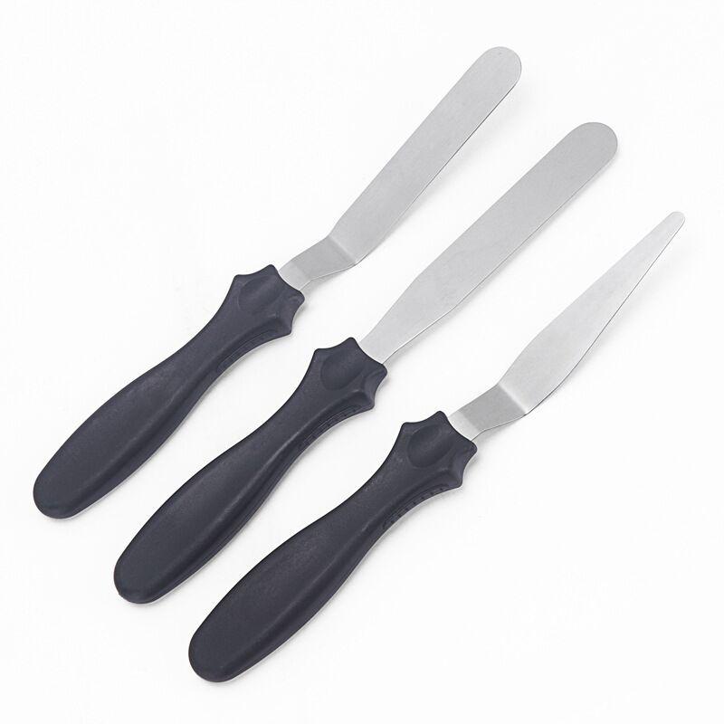 Three-piece Cream Spatula, Cake Demoulding Knife, Stainless Steel Spatula Set, Baking Scraper