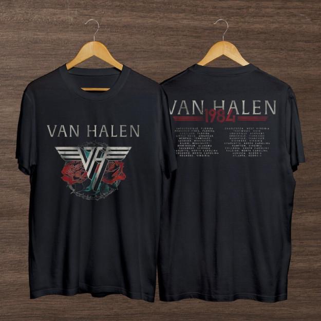 1984 Van Halen Tour T-Shirt, Vintage Van Halen 1984 Music Concert Tour T-Shirt Unisex T-Shirt M