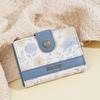Women's Short Wallet with Multiple Card Slots Korean Style PU Leather Handheld Purse for Daily Use