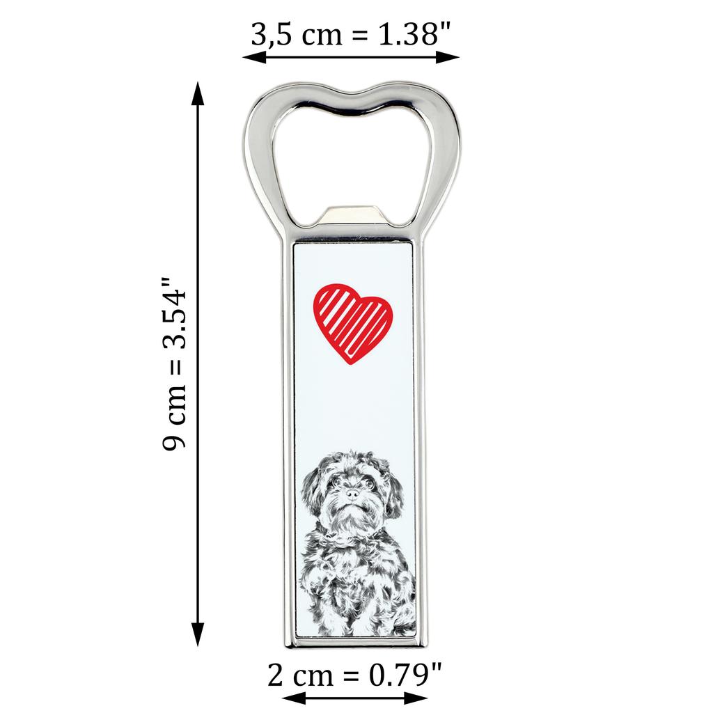 Bolonka, Russian Tsvetnaya Bolonka – Bottle opener with a dog, personalized fridge opener | Art-Dog