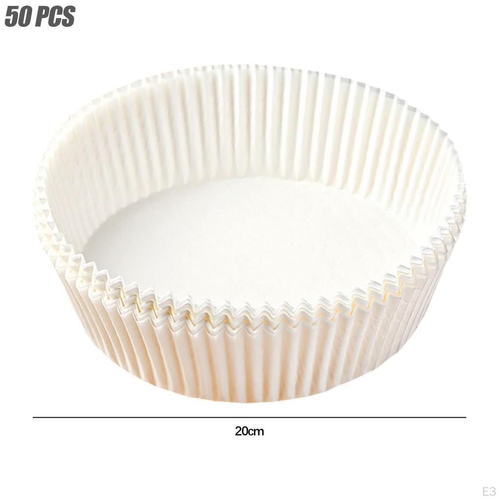 50 Parchment Paper for Baking 20cm Cookie Sheet Liner Disposable Cooking Grilling