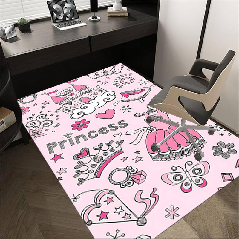 1PC Princess Castle Extra Large Non-Slip Floor carpet, Office, family, bedroom, Studio - Large Area RugJ0329