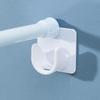 2pcs Strong Curtain Rod Bracket Holders Hooks Self-adhesive Adjustable Curtain Fixing Clip Punch-free Household Pole Support