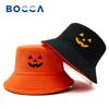 Bocca Halloween Pumpkin Embroidery Bucket Hat Double Sides FisherUnisex Hats For Unisex Women Panama Cap Ghost Festival Caps New Style