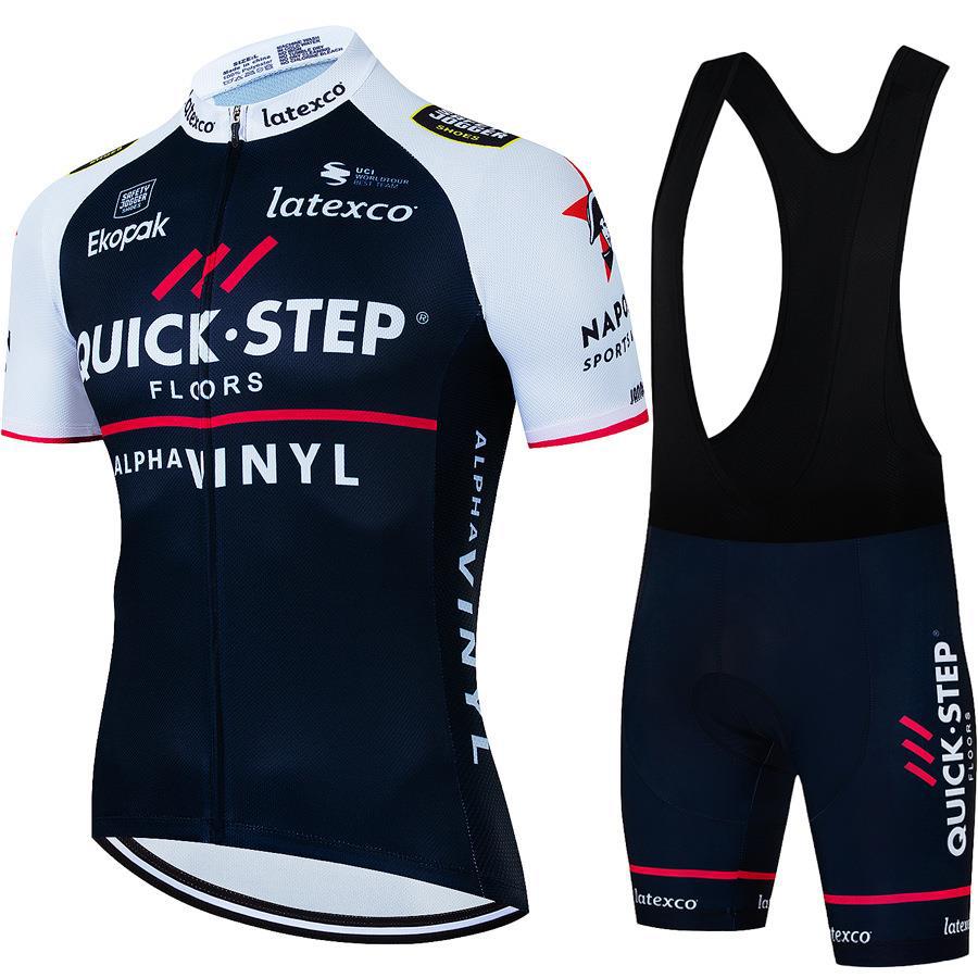Summer New 2026 Summer Breathable Cycling Suit Set Quick Step Team Edition Cycling Suit Men's and Women's Short Sleeve Suit Strap Shorts Riding