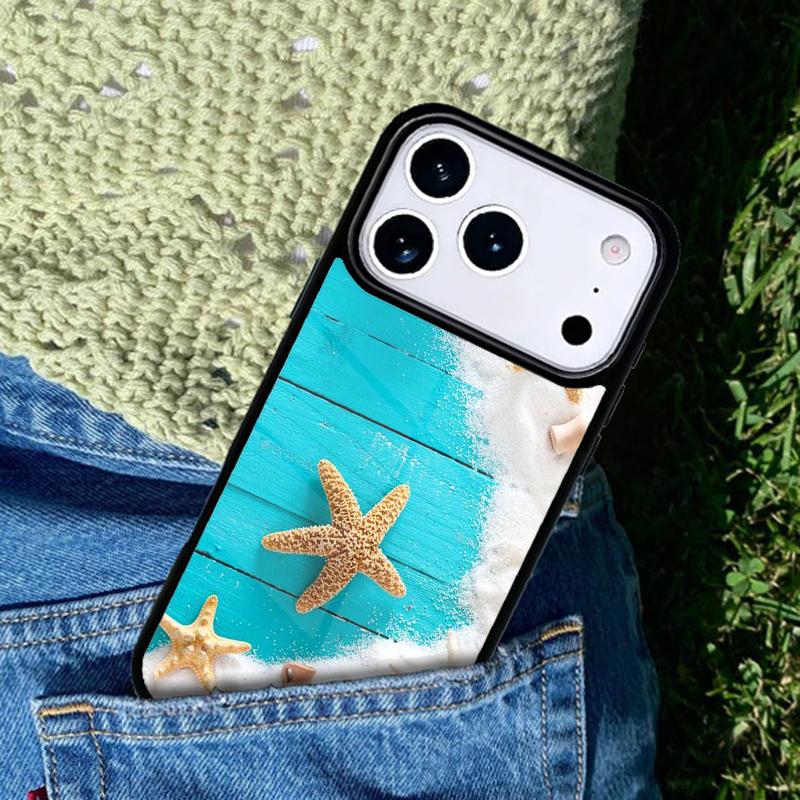 Seashells Sea Star Phone Case For iPhone 17 AIR 16 Pro Max 15 14 Pro 11 12 13 Shockproof Silicone Cover