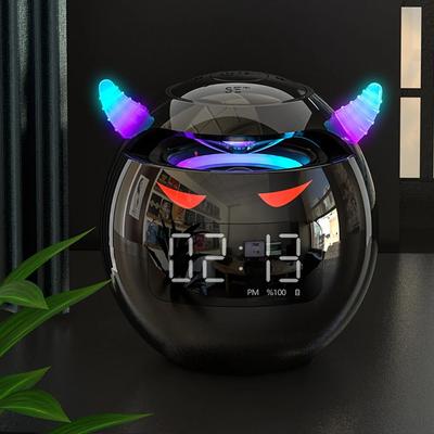 Bluetooth-Compatible 5.0 Sleep Table Clock with HIFI Sound with Double Alarm Clock Multifunctional Digital Display for Household