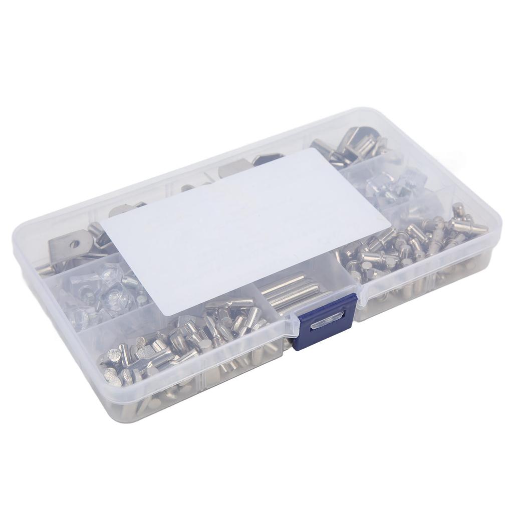 160pcs 6 Styles RV Shelf Pins Kit Nickel Shelf Support Pegs Cylindrical Pins Holder L Shaped Bracket