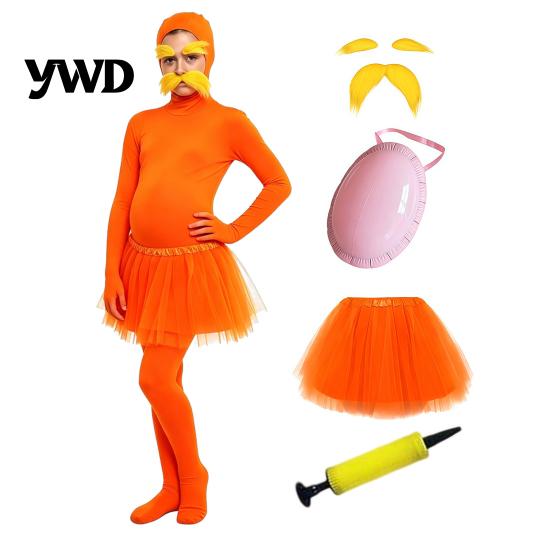 Helovīna Cosplay Tērps Oranžs Pilns Bodijs
