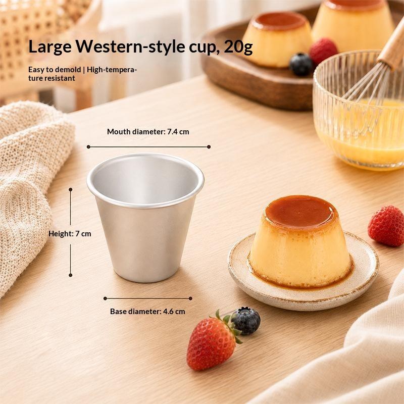 Home Kitchen Baking Mold 1/2Pcs Aluminum Alloy Easy Demold Reusable for Egg Tarts Mochi Desserts