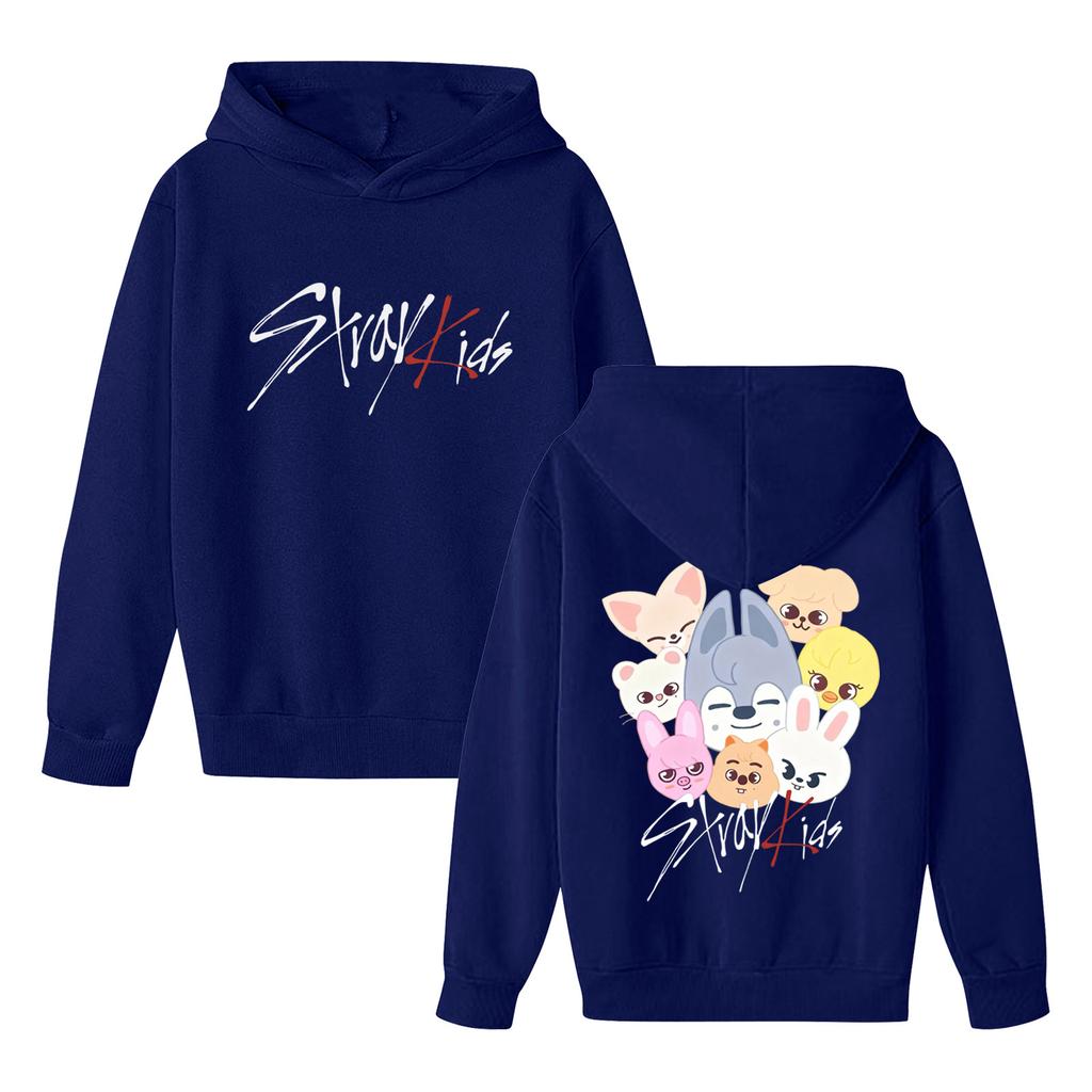 Kinder Langarm Lockerer Pullover Buchstabenaufdruck Kordelzug Kapuzen-Sweatshirt