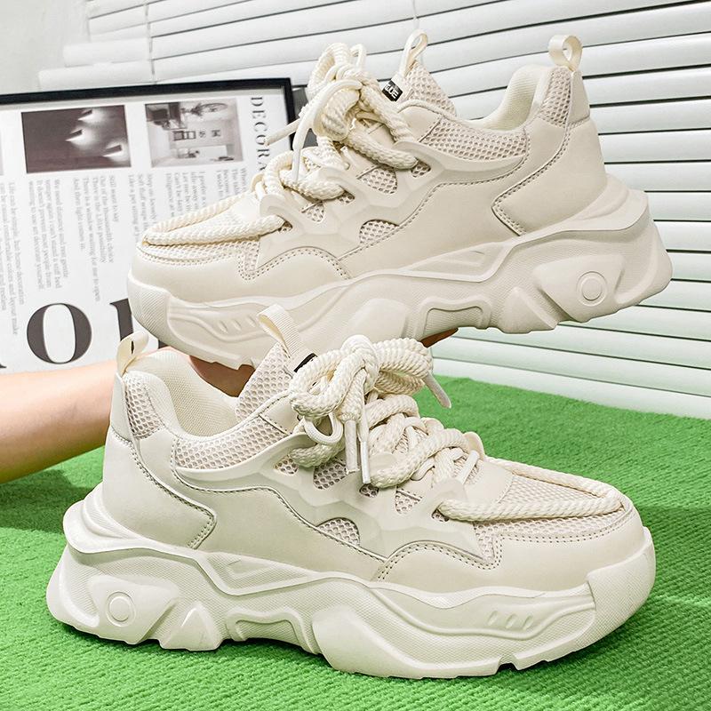 Men's shoes platform heightening shoes bread shoes spring fashion versatile breathable dad shoes men's sports shoes