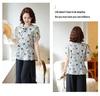 Elegant Summer Dress Set: Stylish Two-Piece with Short-Sleeved Shirt for Mid-Aged Women, New Chinese Style