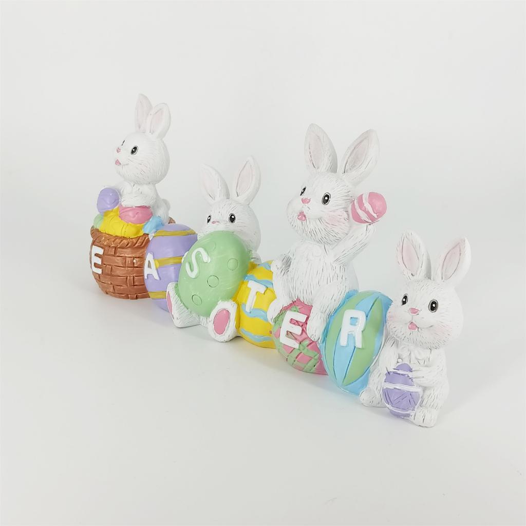 Easter Easter Egg Statue Home Garden Garden Study Desktop Sculpture Resin Crafts Ornament