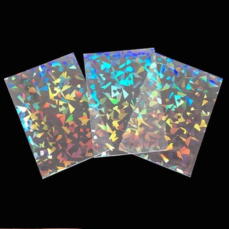 100Pcs Holographic Card Sleeves Pcard Protector 65X90Mm For Magic Tcg Gaming Cards Anti-Scratch Glittering Foil Film