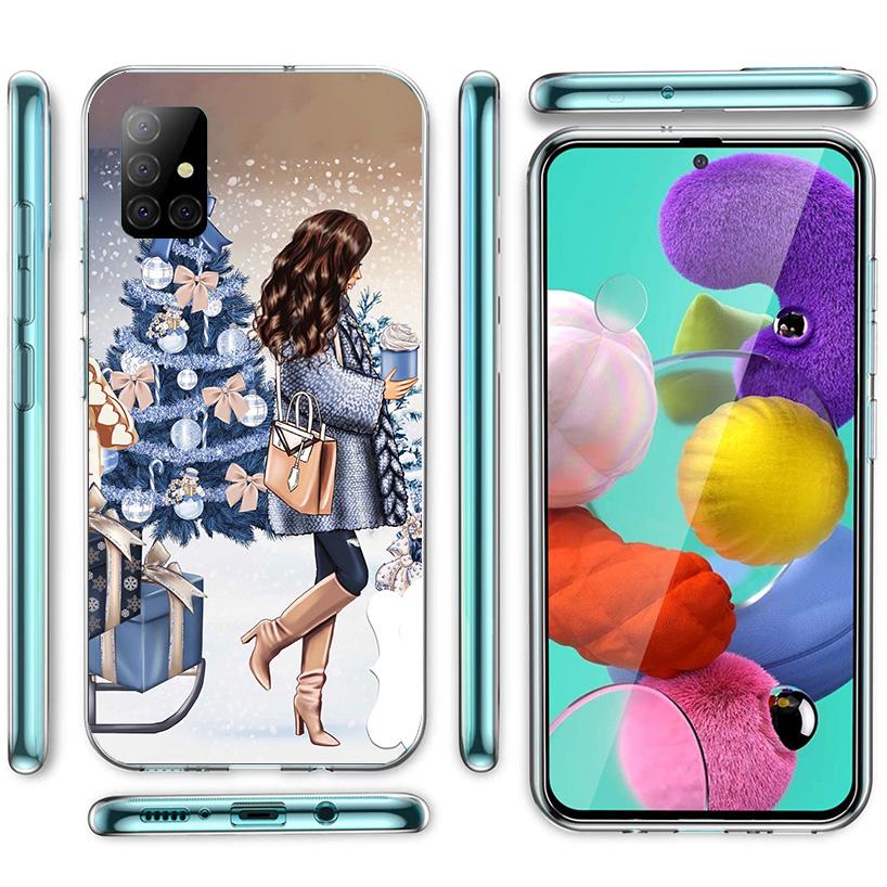 Christmas Girls Tree Gift Phone Case For Samsung Galaxy A52 A32 A22 A12 A51 A31 A50S A30S A20S A10S Note 20 Ultra 10 Plus S10 A7