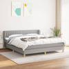 Exclusive House - Bed Slat Base with Mattress Light Grey 180x200cm Fabric
