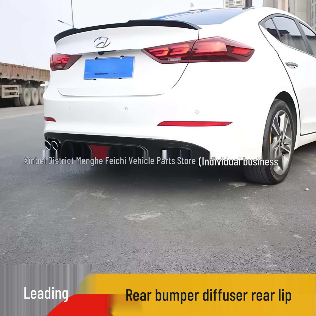 Hyundai Elantra Rear Diffuser Four-Outlet Bumper Lip Decoration