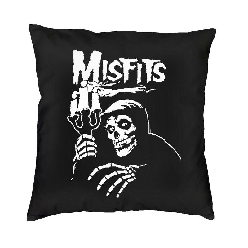 Misfits Horror Punk Rock Band Pillow Case xcm Decor Home Kawaii Outdoor Cushions Square Pillowcase