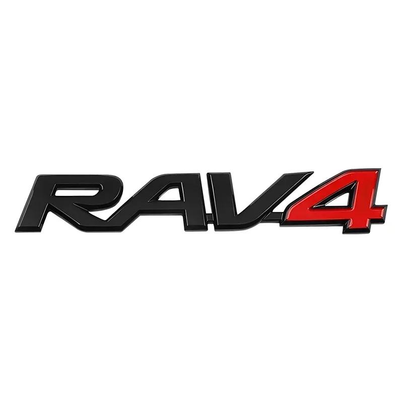 1pcs Car Styling 3D ABS RAV4 RAV-4 Car Letter Logo Rear Trunk Decals Emblem Badge Decor For Toyota RAV4