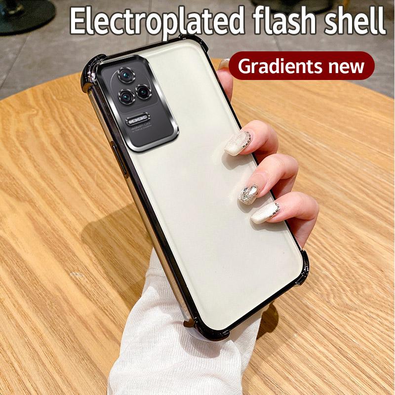 

Для Xiaomi Poco F4 Чехол Poco F4 Чехол Redmi K40s Чехол для телефона Redmi K50 K50 Pro Бампер противоударный защитный чехол прозрачная гальваническая пластина For Poco F4