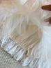 2026 Spring/Summer Women's High-Waisted Multi-layered Mesh Ruffle Midi Skirt
