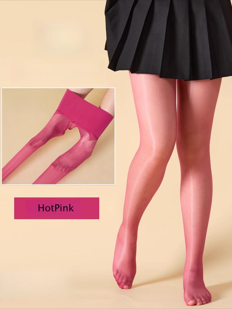 Seamless 5D Ultra-Thin Pantyhose for Women Sexy Tight Fit Oil-Shiny Transparent Stockings Breathable  Clubwear Medias