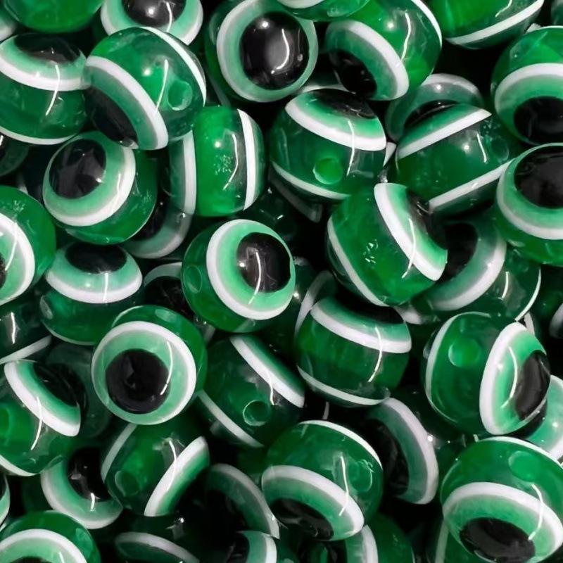 Resin Blue Evil Eye Beads - Striped Lure Fish Eye Stopper Beads for DIY Projects.