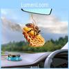 Adorable Cartoon Bee Honeycomb Acrylic Pendant Perfect For Car Accessories And Gifts