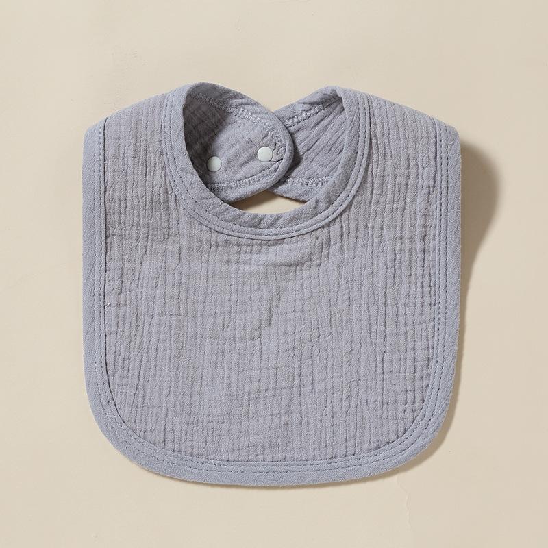 

Cotton Gauze Baby Bibs Autumn New Solid Color Infant Bib Newborn Burp Cloths for Kids Boy Girl Spring Soft Feeding Saliva Towel серый