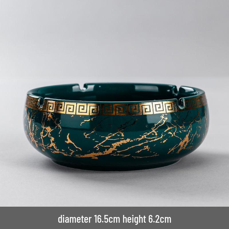 Large Vintage Ceramic Ashtray: Luxury Retro Decor for Home or Office
